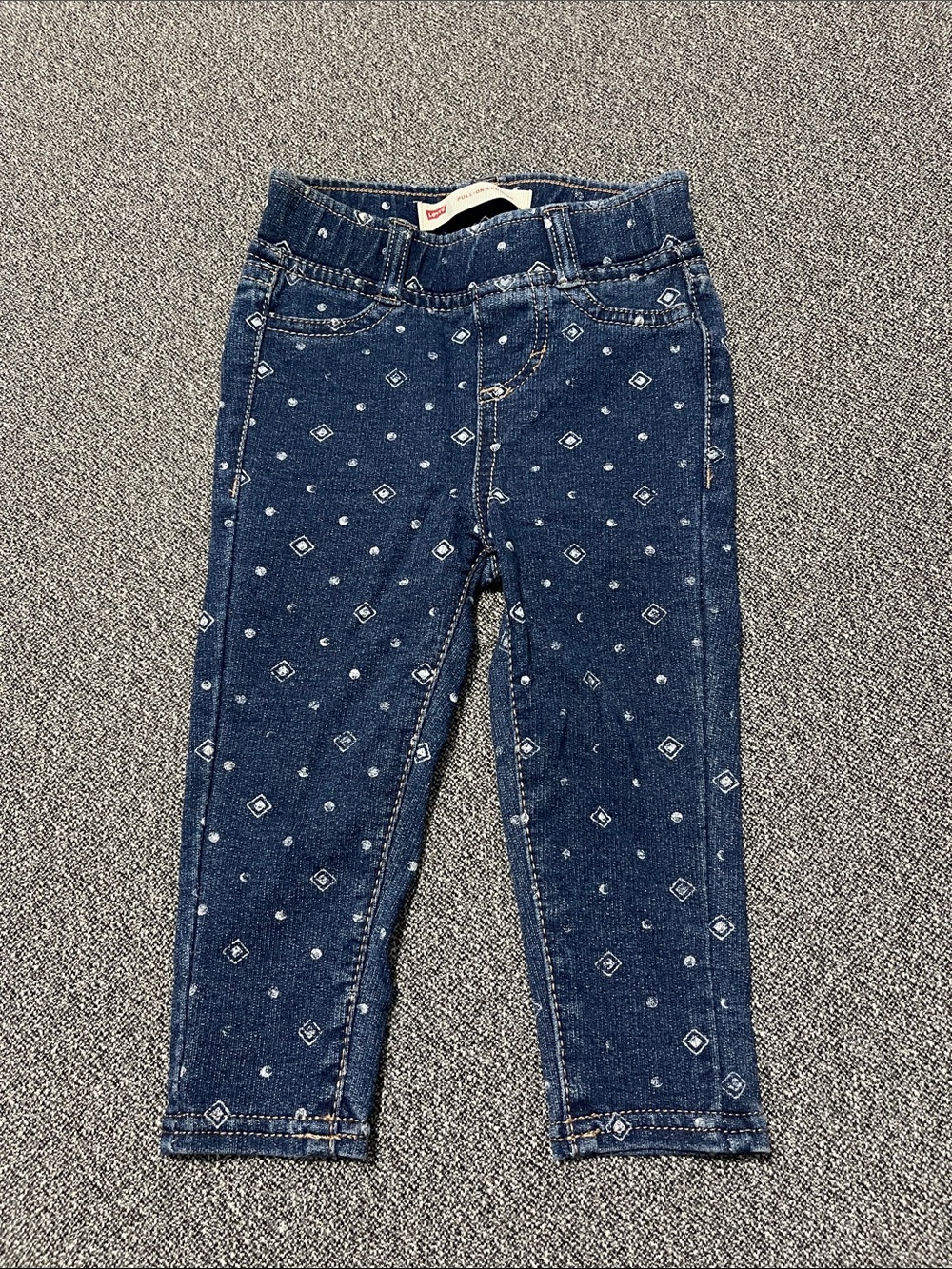 Levi's Girls' Dark Blue Printed Jeggings